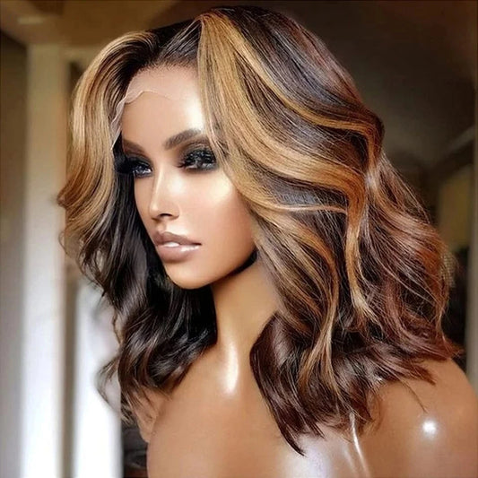 13x4 Human Hair Lace Front Human Hair Wigs  Honey Blonde 200% Body Wave