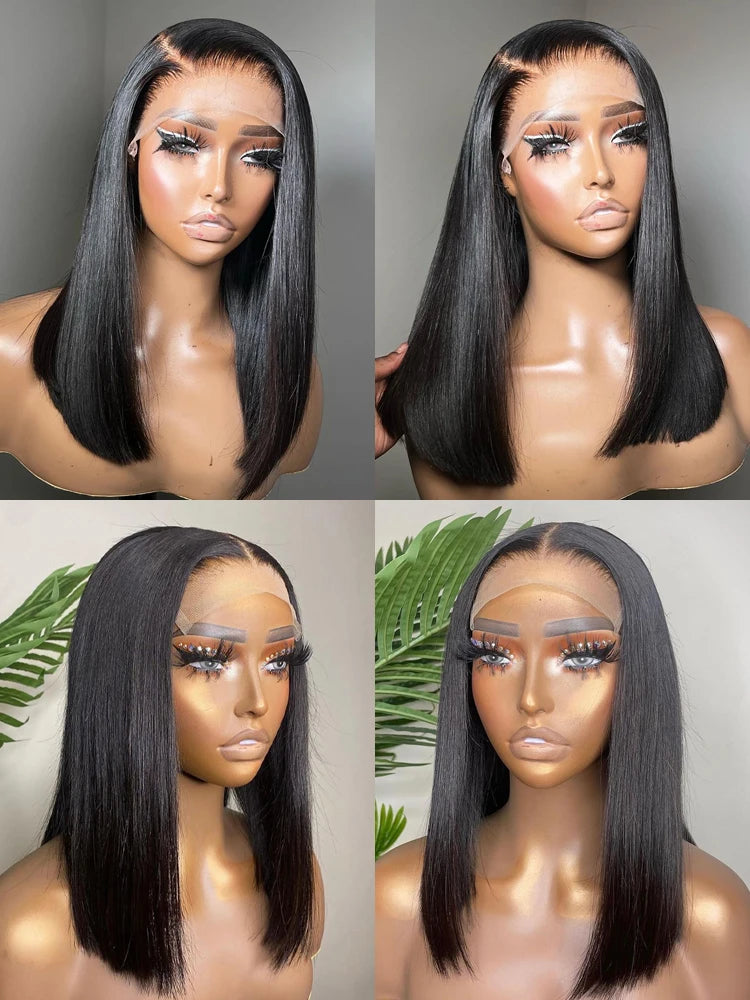 13x4 Lace Front Human Hair Wig Transparent Lace Frontal Wigs Straight Natural Wig