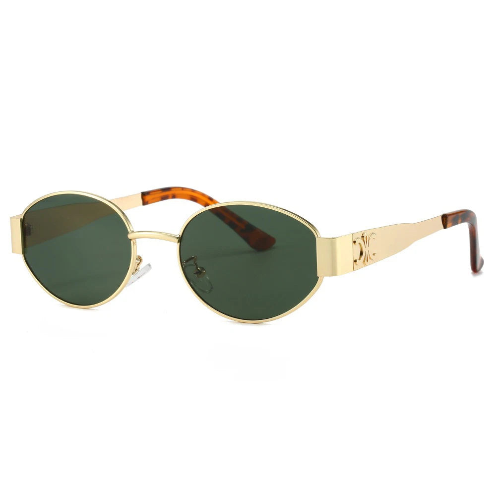 Retro Round Oval Sunglasses For Women