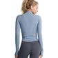 Women's Spandex Athletic Sport Jacket Slim Fit Long Sleeve