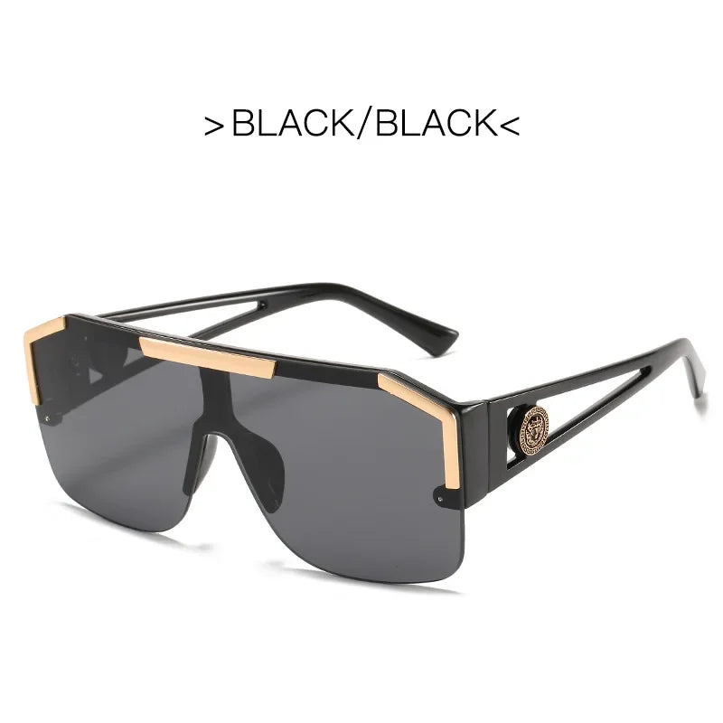 Women Square Sunglasses Big Frame Flat Top  Oversized