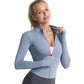 Women's Spandex Athletic Sport Jacket Slim Fit Long Sleeve